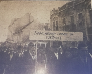 anti-Jewish demonstrations in the city of Osijek